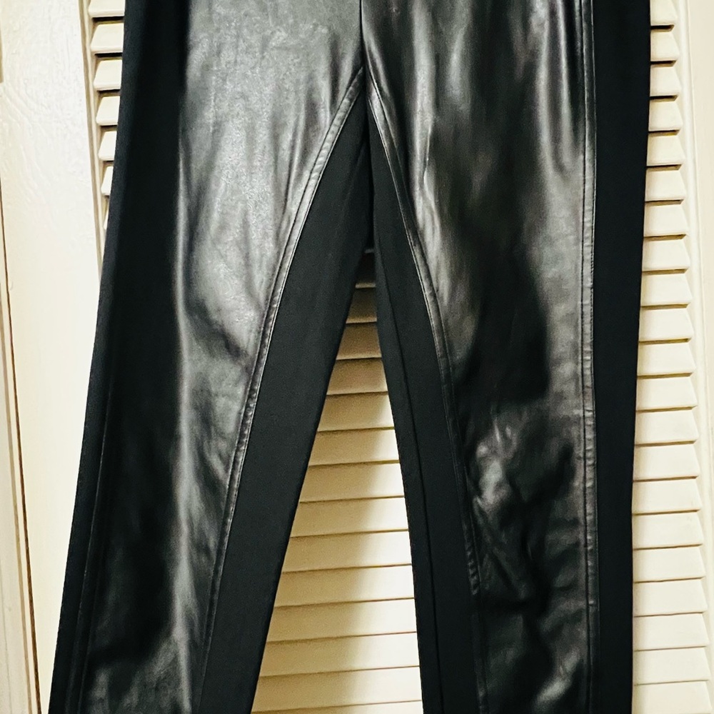 Black Faux Leather Pants